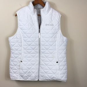 FREE COUNTRY Reversible White Quilted Vest Size XL
